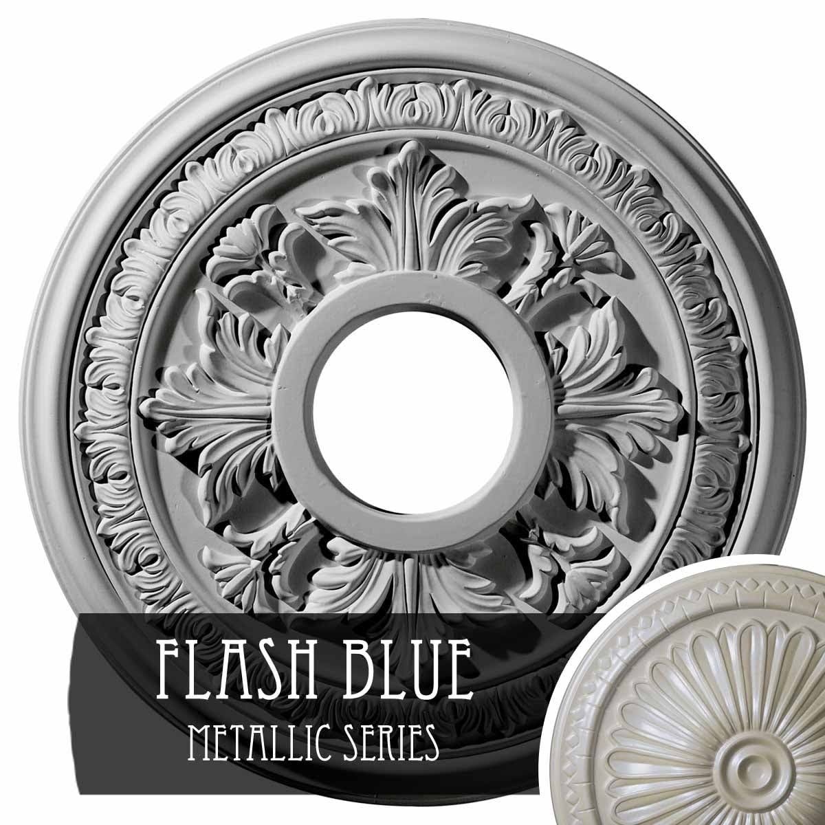 Baltimore Ceiling Medallion, Hand-Painted Flash Blue M13891