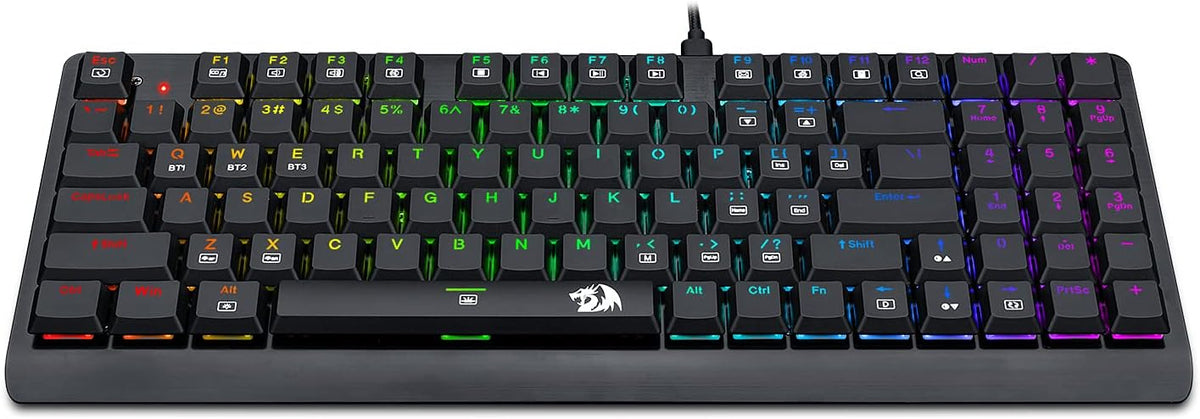 Wireless Bluetooth Mechanical Gaming Keyboard RGB Backlit Compact Low Profile Blue Switches Pack of 2 T225908