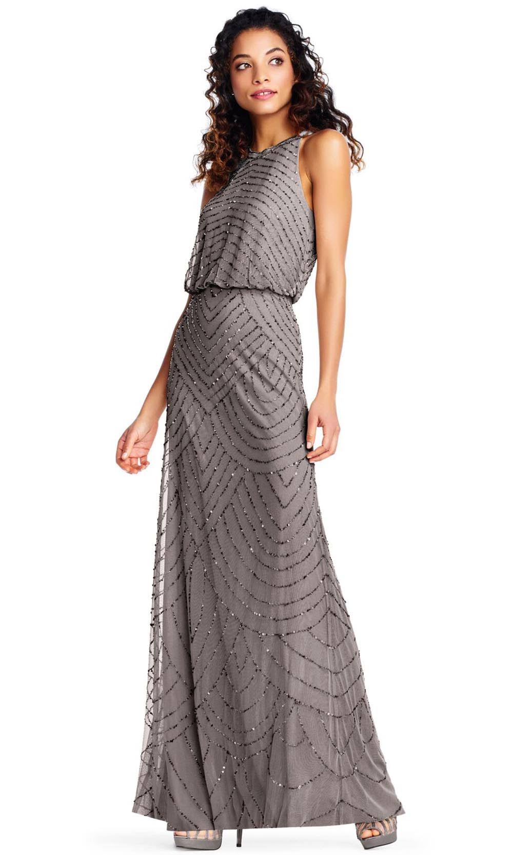Halter Neck Beaded Gown H71548