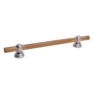 Satin Nickel 24x22 Teak Grab Bar Q733