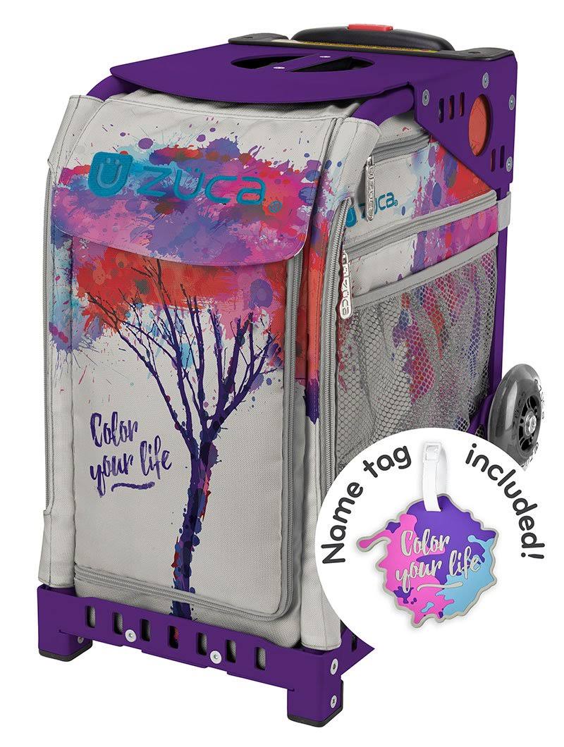 Purple Frame Sport Insert Bag with Flashing Wheels J514