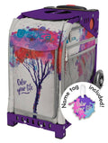 Purple Frame Sport Insert Bag with Flashing Wheels J514