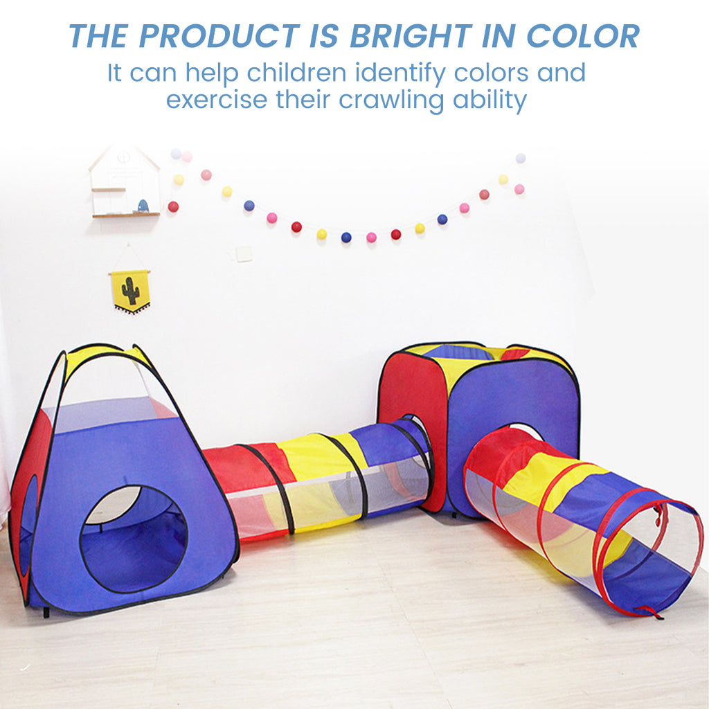 4 in 1 Pop Up Kids Play Tent with Storage Bag I8023