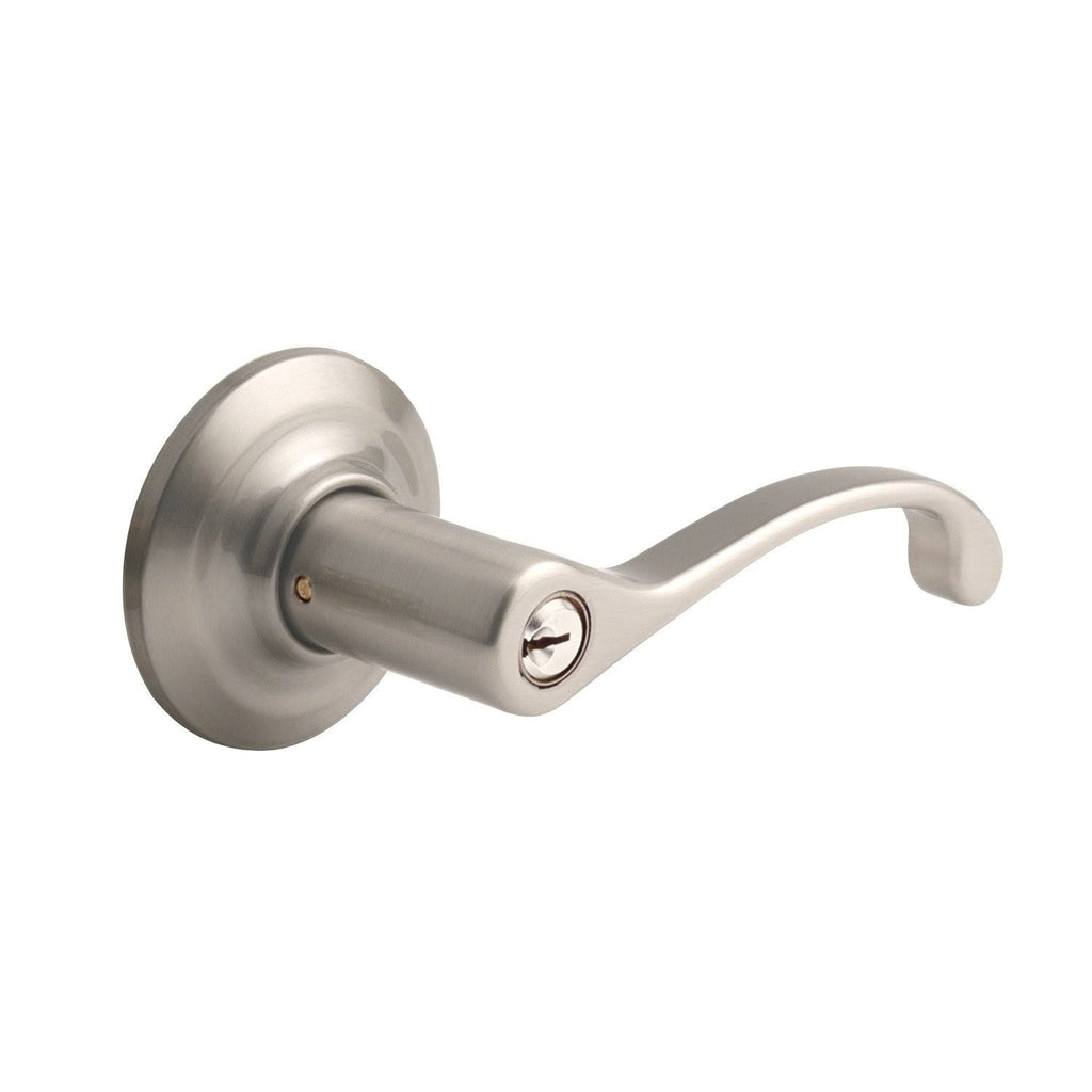 Satin Nickel Keyed Entry Lever A426