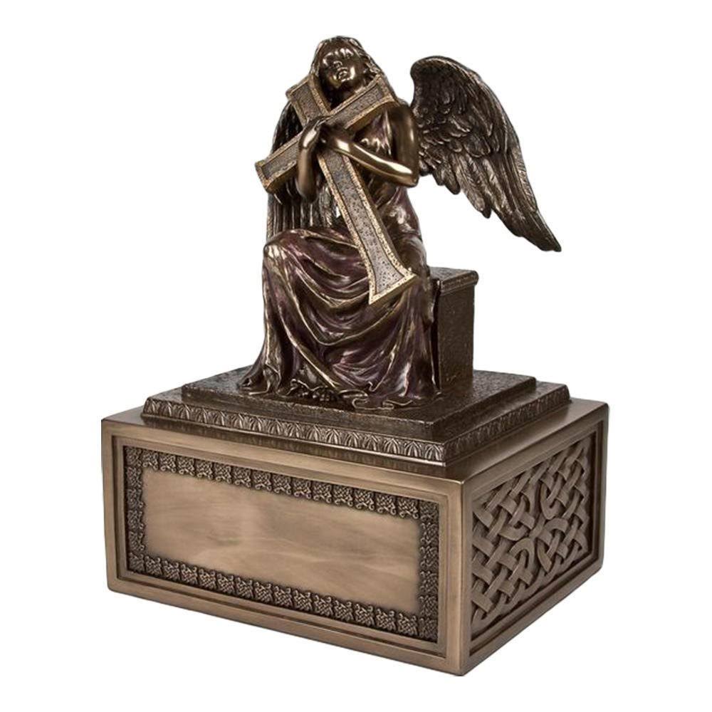 Large Angel with Cross Cremation Urn P893749