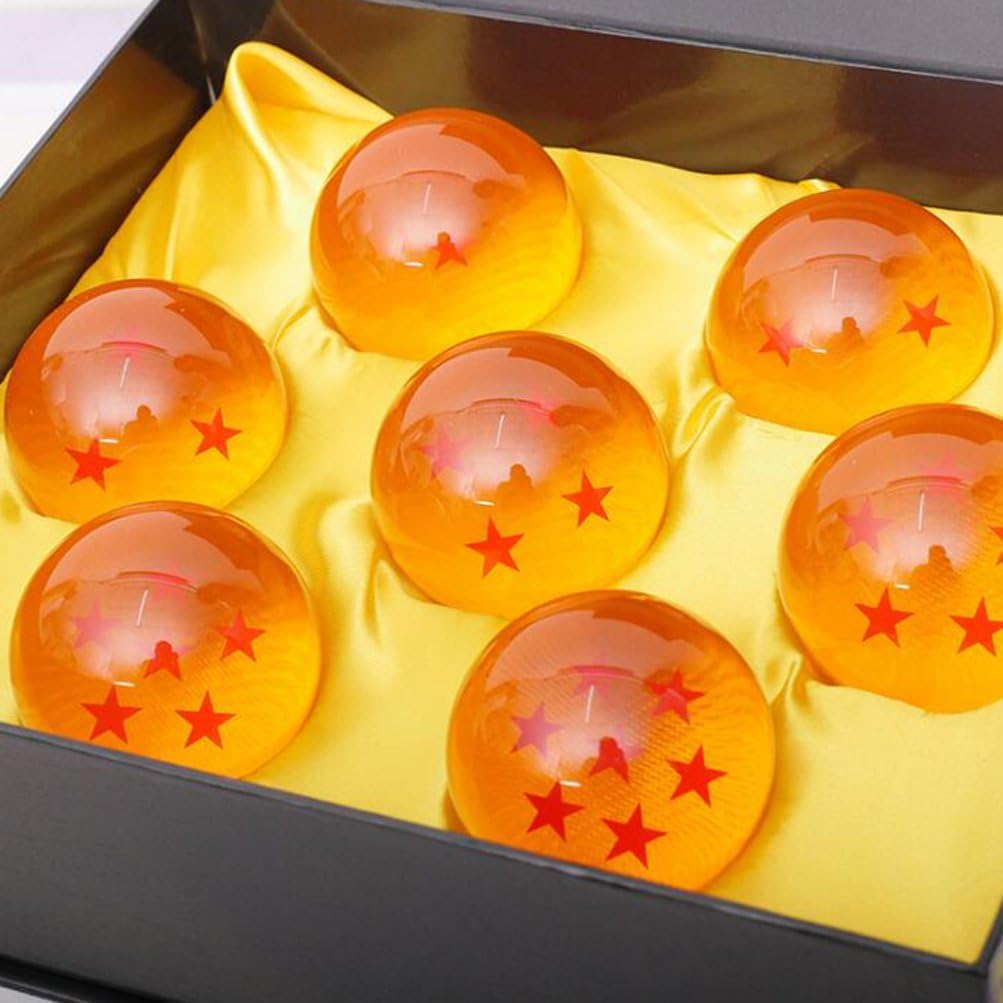 7 Pcs Crystal Glass 3D Stars Balls with Gift Box P681712