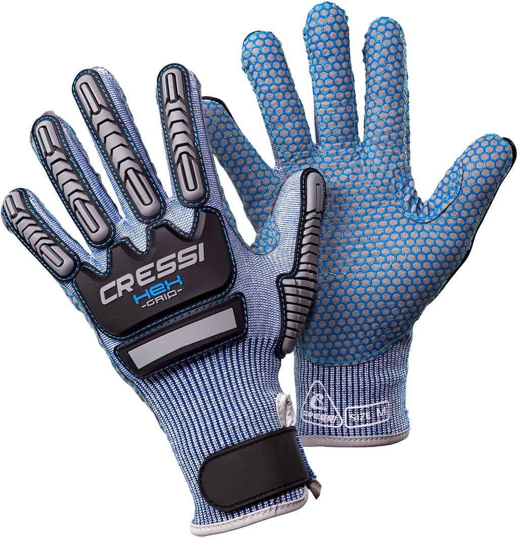 Blue Medium Hex Grip Gloves M621495