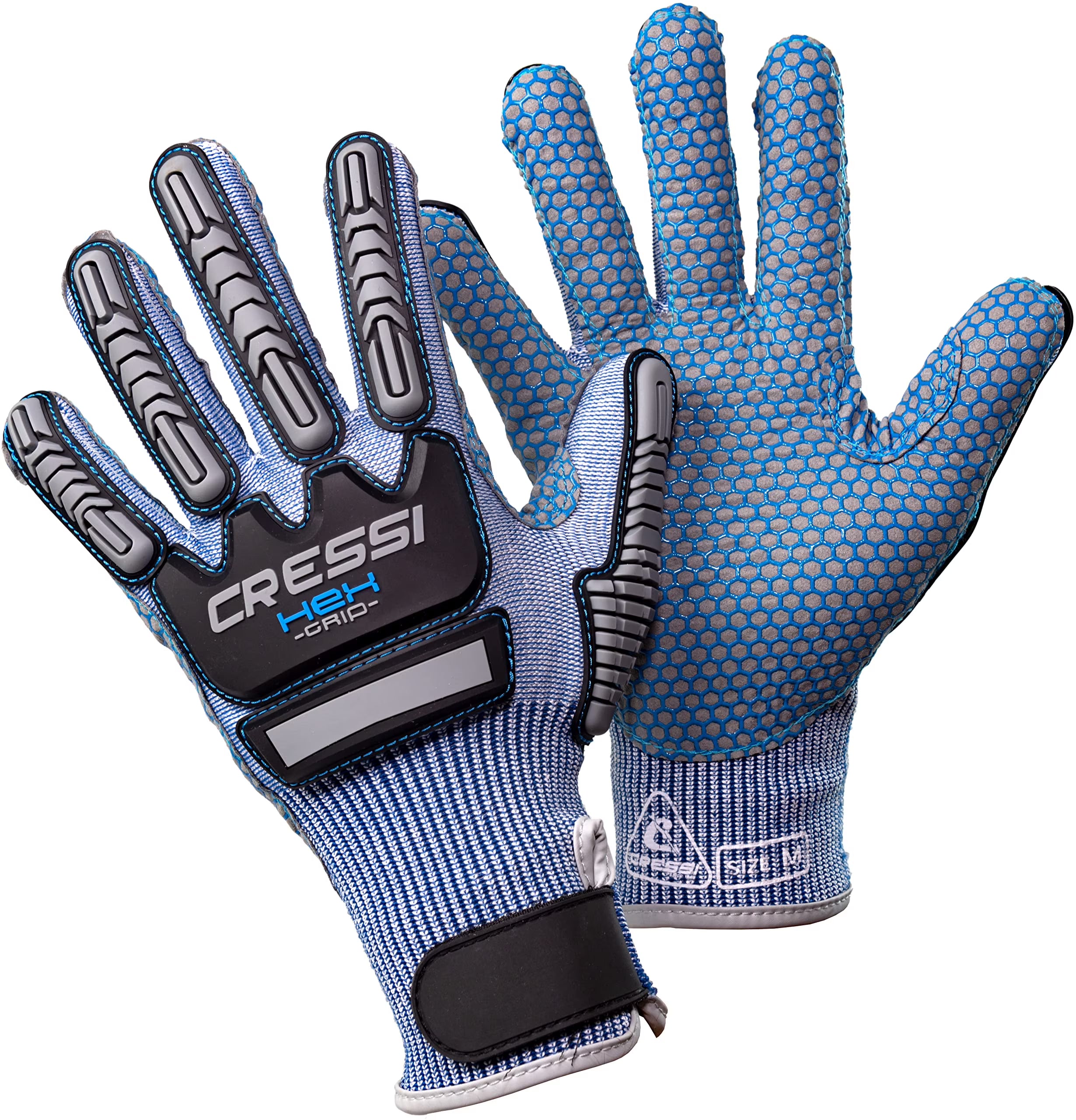 Blue Medium Hex Grip Gloves M621495