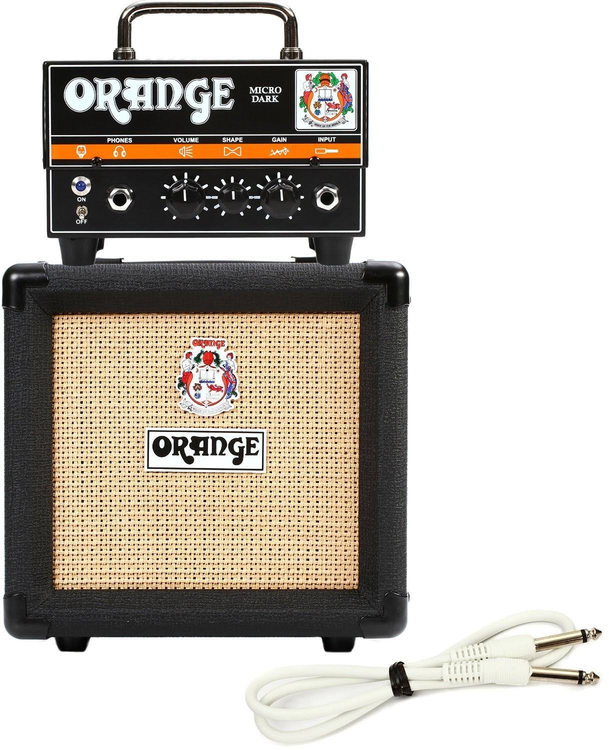 Orange Micro Dark Terror Hybrid Amp Head Mini Stack Combo with Cabinet K840871