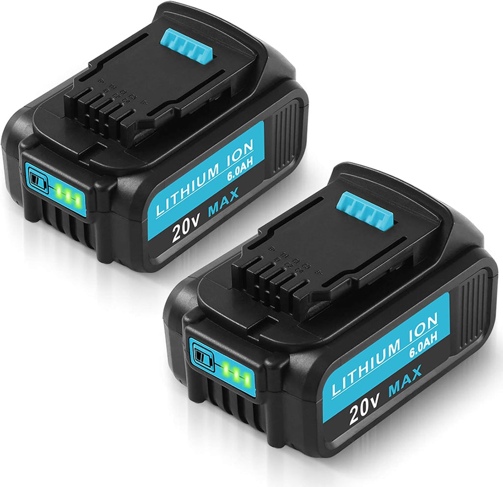 2-Pack 20V 6.0Ah Lithium Ion Battery Replacement for 20V Cordless Power Tools K740