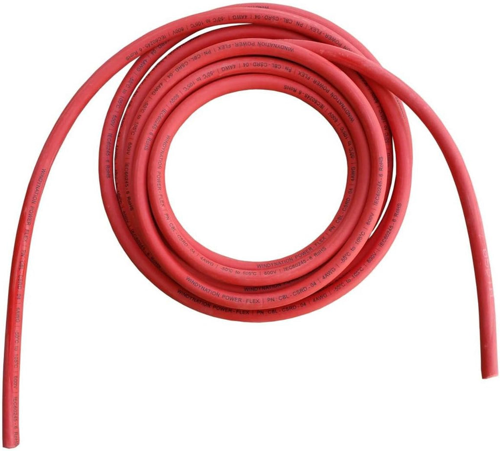 4 AWG 15 Feet Red + 15 Feet Black Pure Copper Flexible Welding Battery Cable Wire Pack of 2 O1960