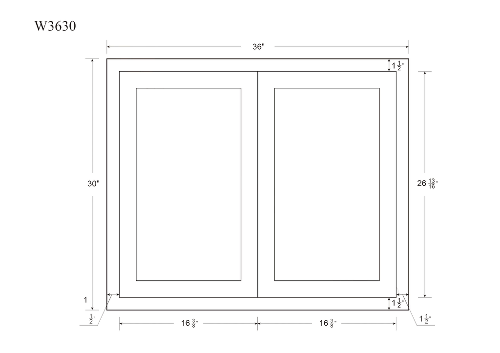 Light Gray Inset Shaker Kitchen Cabinet Double Door E836
