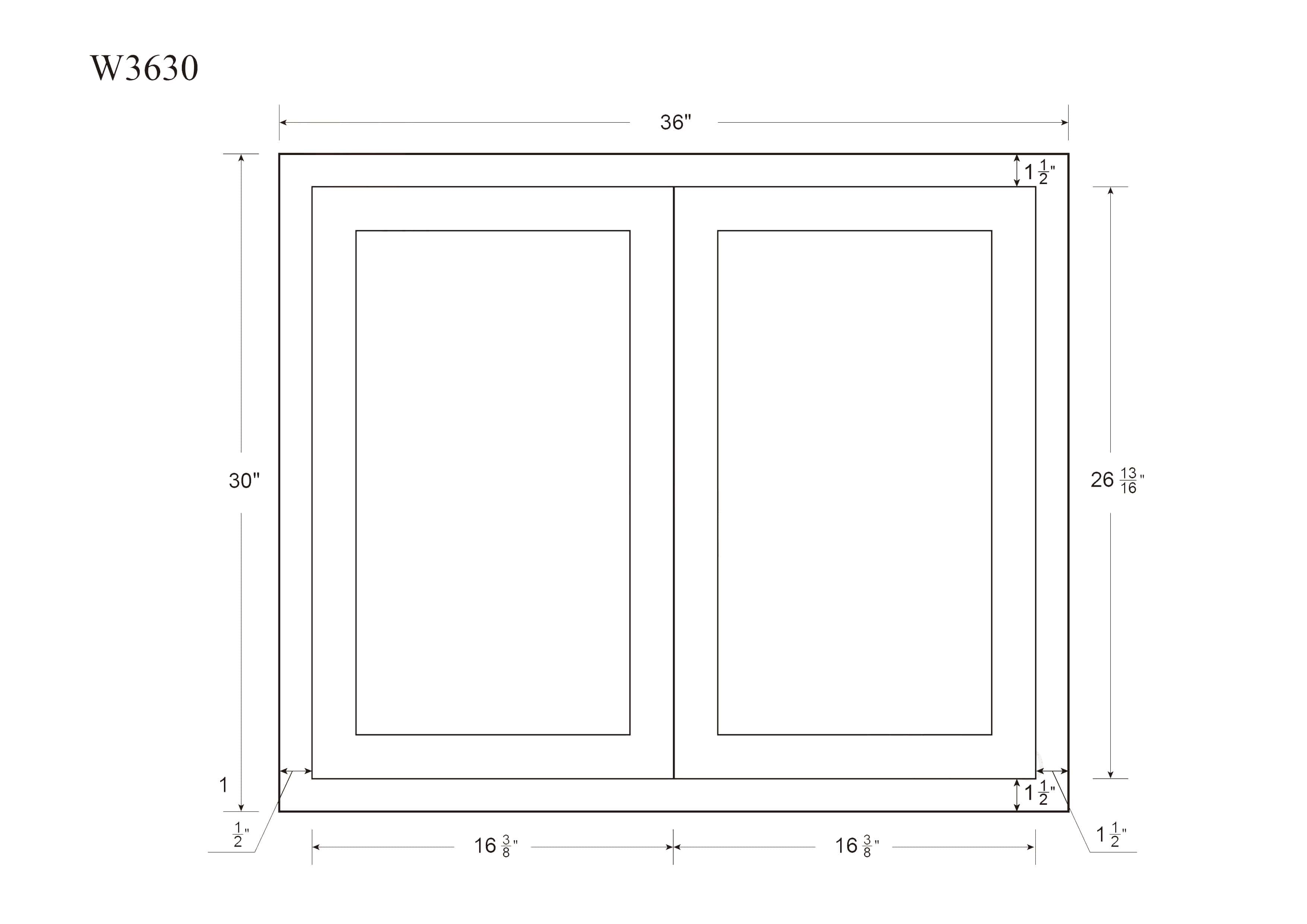 Light Gray Inset Shaker Kitchen Cabinet Double Door E836