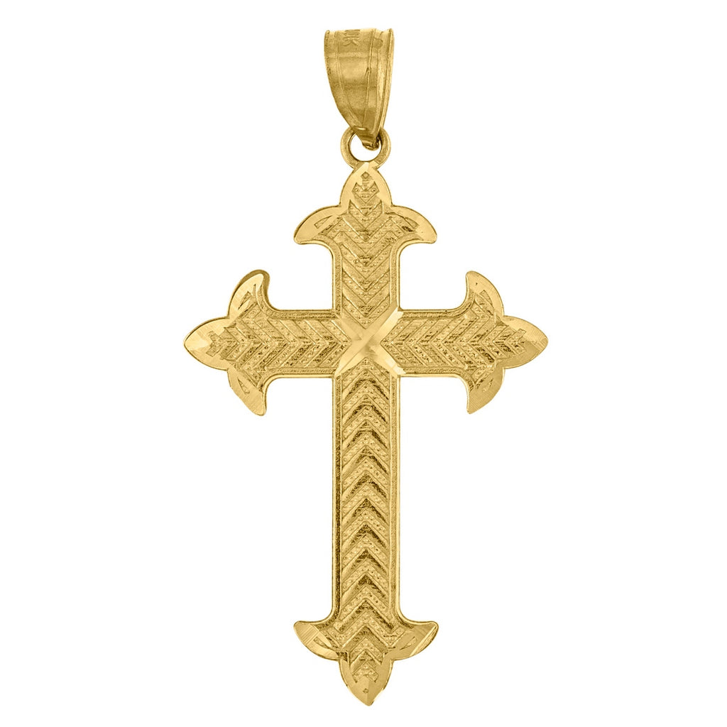10k Gold Religious Charm Pendant Necklace W363