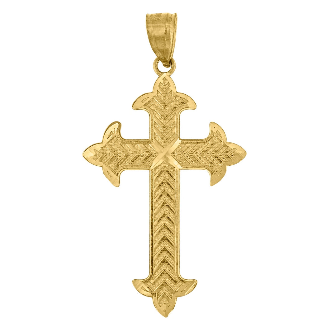 10k Gold Religious Charm Pendant Necklace W363