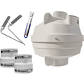 4 in. Radon Mitigation Fan Kit with Couplers and Air Pressure Indicator T154305