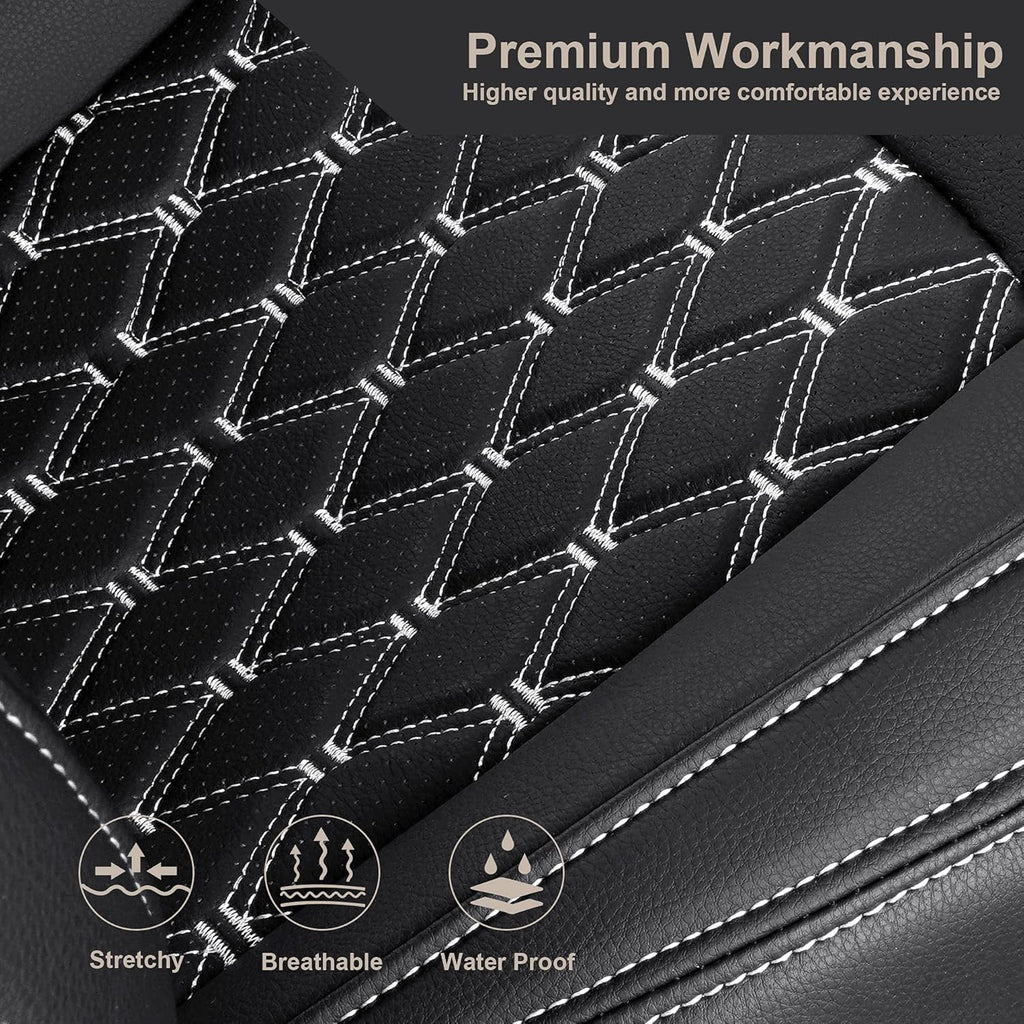 Black Pu Leather Car Seat Covers for Tesla Model Y I627868