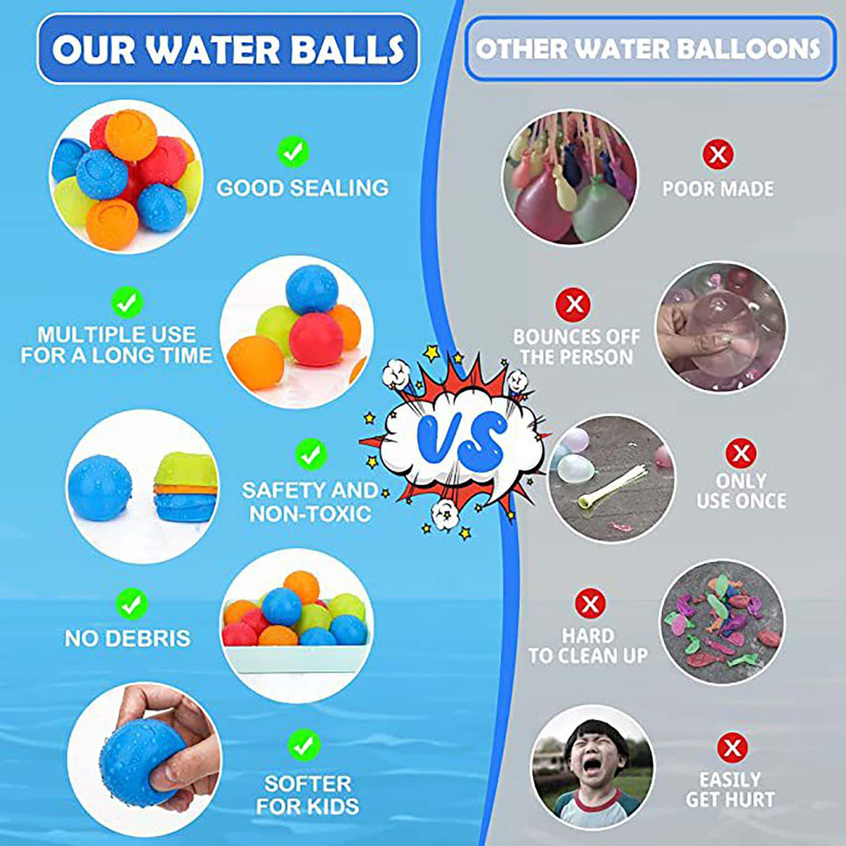 Reusable Water Balloons 12PC W12478