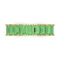 2.61 ct Emerald Cut Green Diamond Eternity Band SZ 3.5 Z465