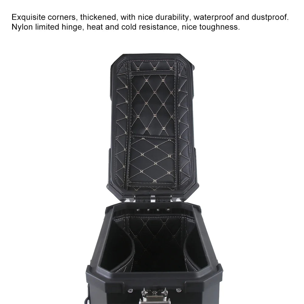 1 Pair 35L Aluminum Alloy Motorcycle Side Storage Box with 4 Keys B4504