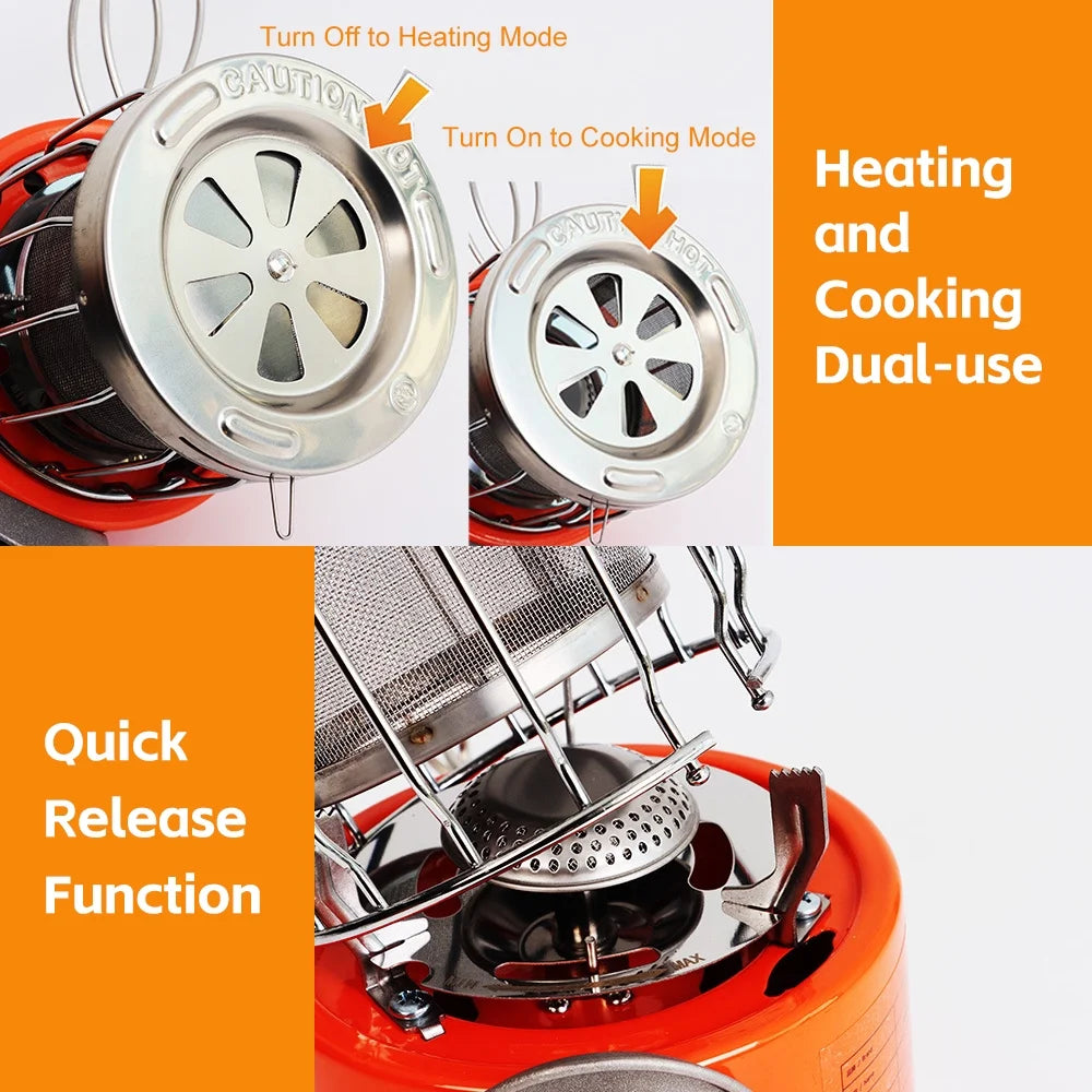 2000W Gas-Powered Heater & Stove F87688