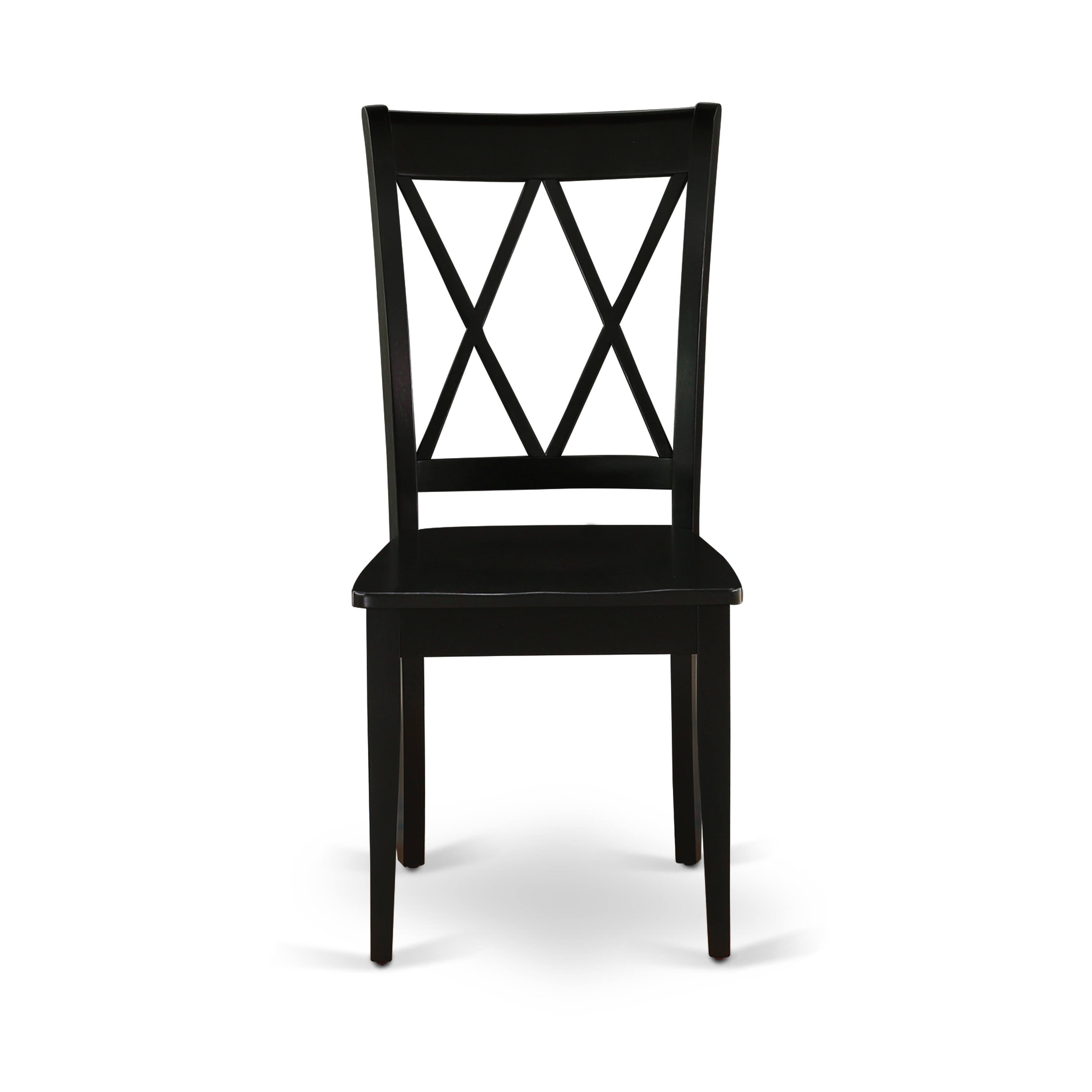 5pc Round Dining Table with Two Drop Leaves and Four Wood Seat Chairs Z83879