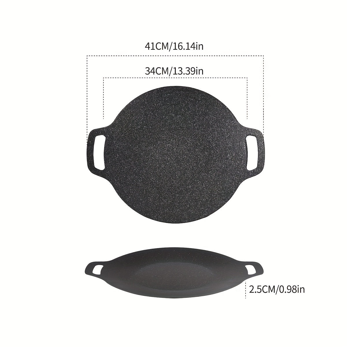 Non-stick Coating Round BBQ Grill Pan N115412