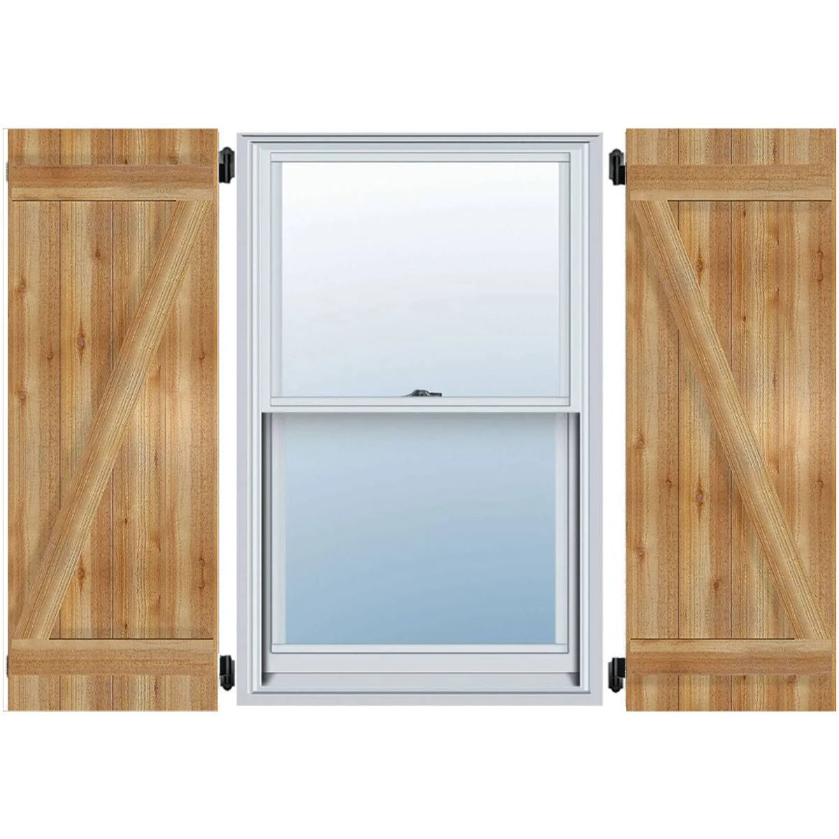 Rough Sawn Western Red Cedar Board-n-Batten Shutters S95868