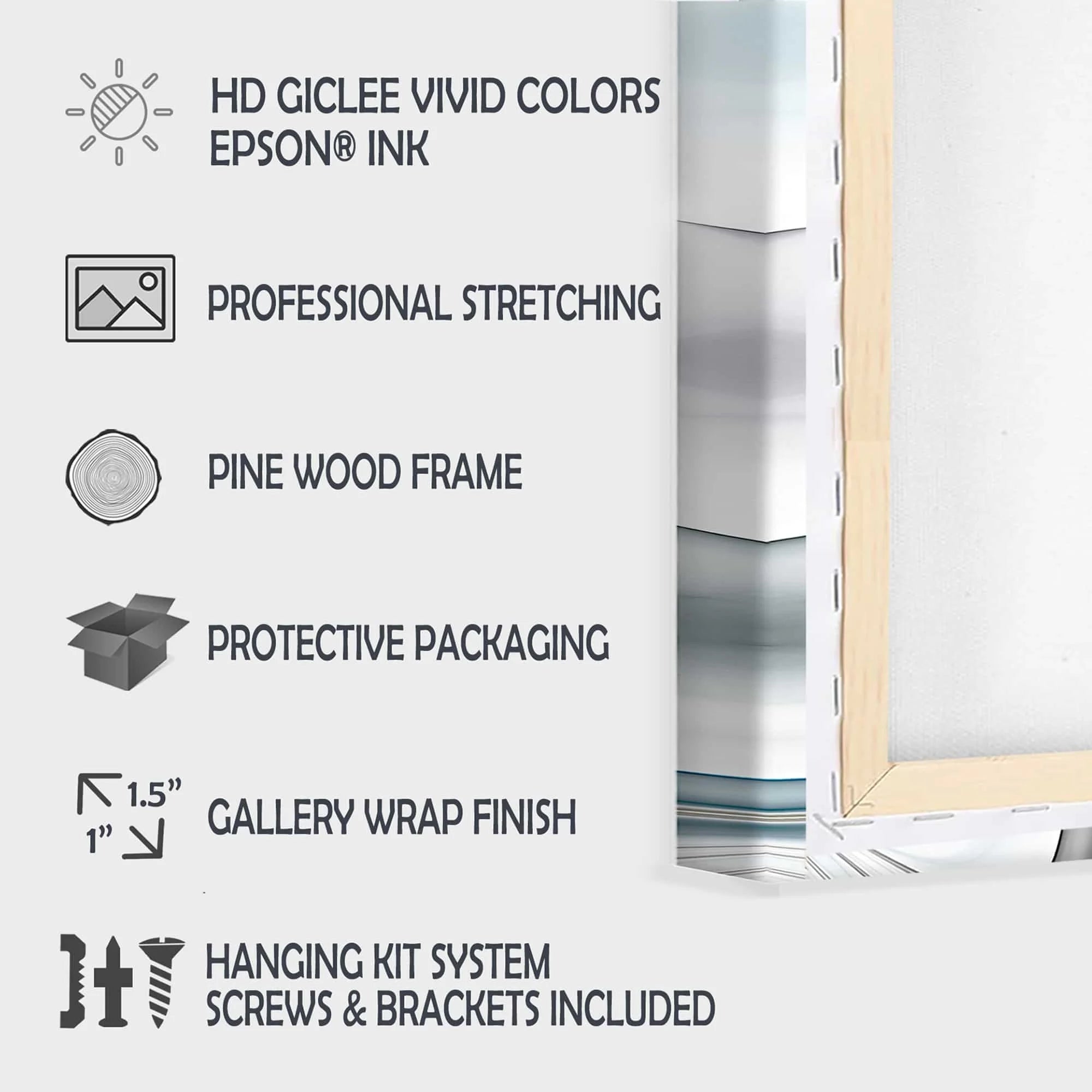 3 Piece Graphic Art on Wrapped Canvas Set J5247