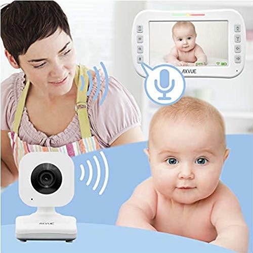 Video Baby Monitor 2 Cameras, Large Vertical Screen, Handheld, 1000ft Range, Auto Night Vision, Temperature Alert G41022