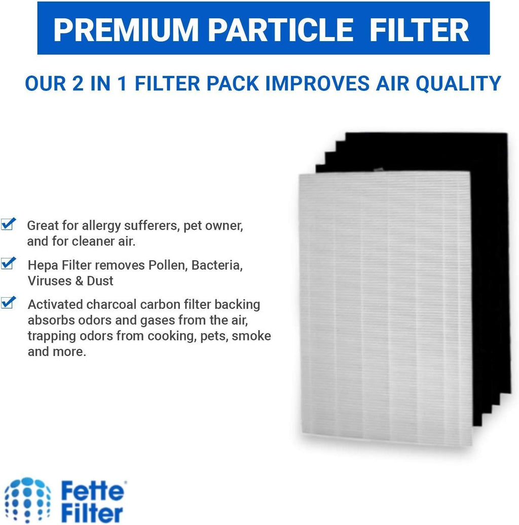 2 HEPA Filters + 8 Carbon Filters for Air Purifiers F111412