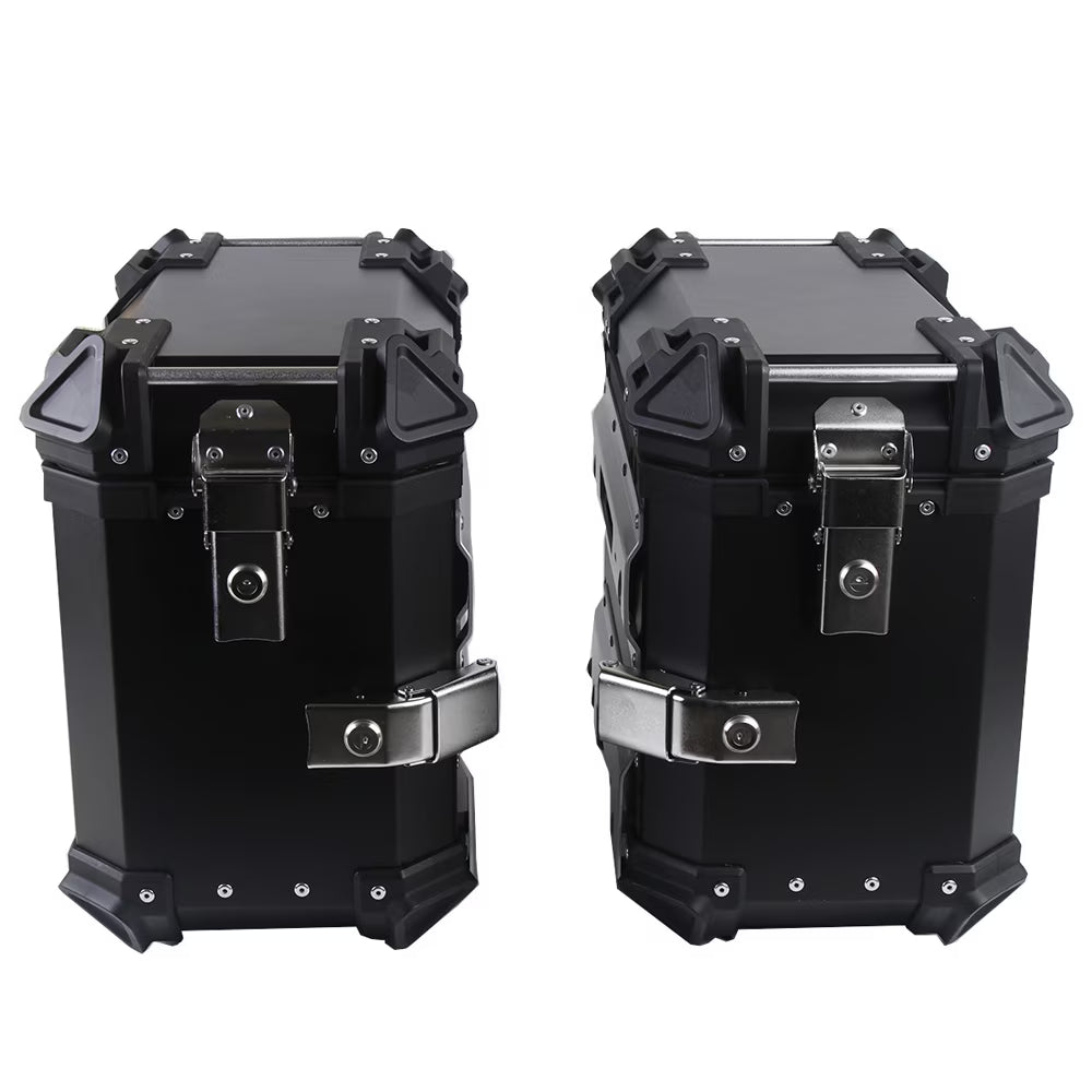 1 Pair 35L Aluminum Alloy Motorcycle Side Storage Box with 4 Keys B4504