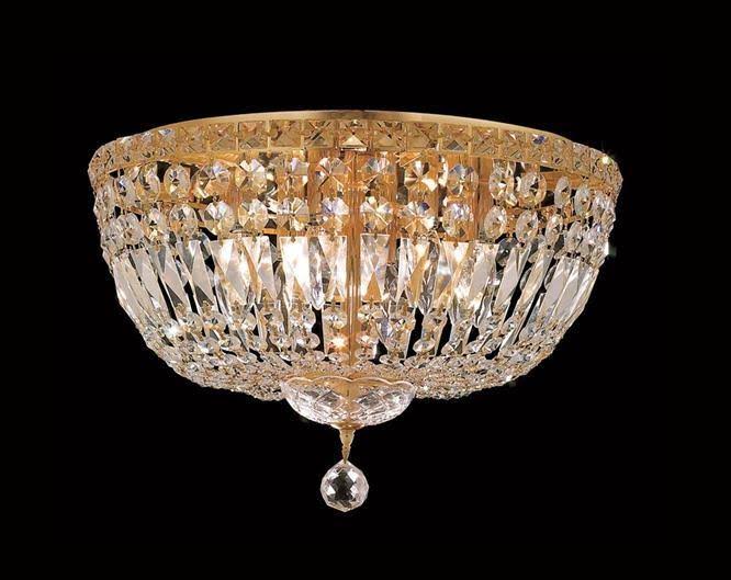 8 Light Gold Flush Mount Crystal M695