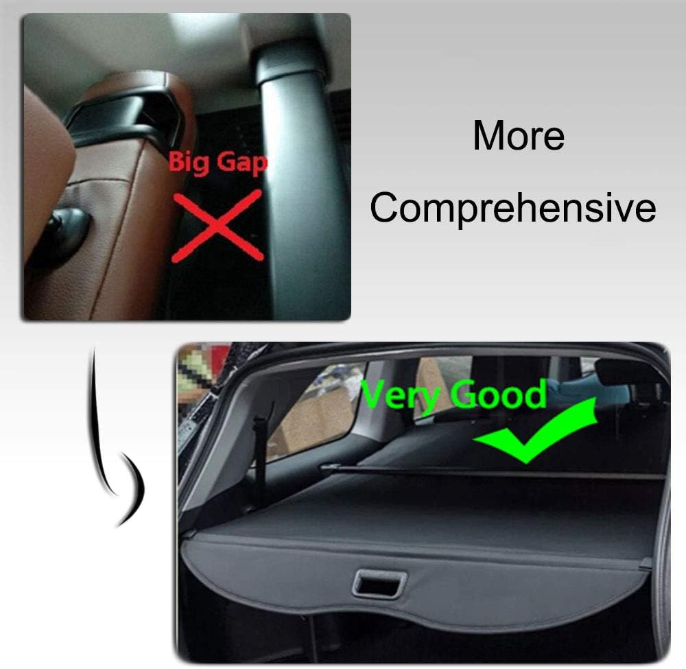 Black Retractable Cargo Cover for Jeep Cherokee V641