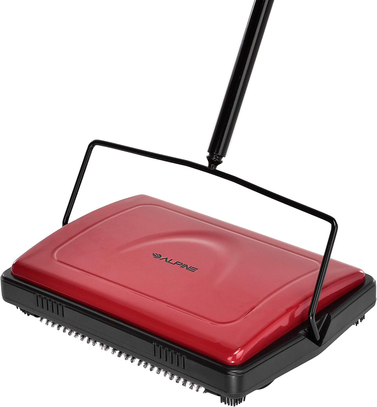 Manual Carpet Sweeper Triple Brush Non Electric Multi-Surface Floor Cleaner Red Pack of 2 W856500