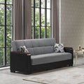 Gray/Black Chenille Square Arm Sleeper X256