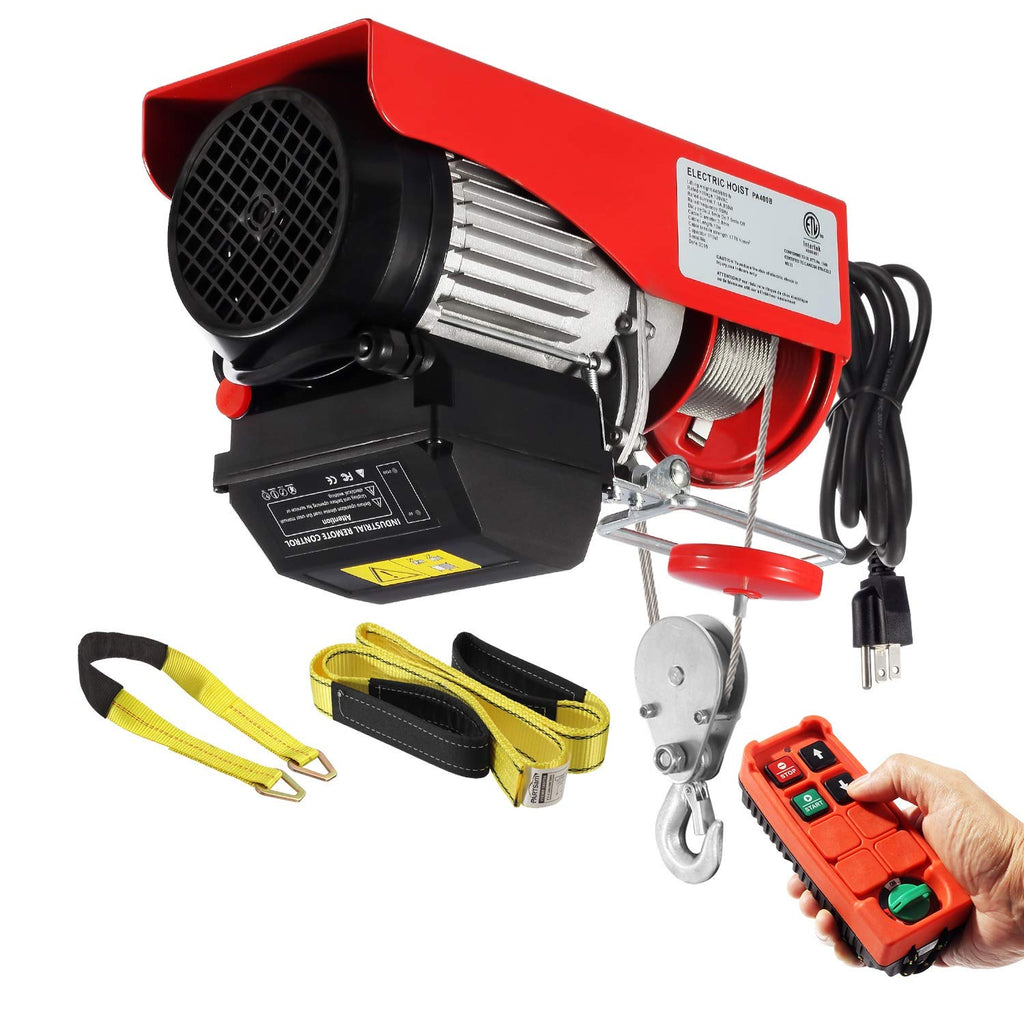 Electric Cable Hoist with Wireless Remote Control, 38ft Lifting Height T791