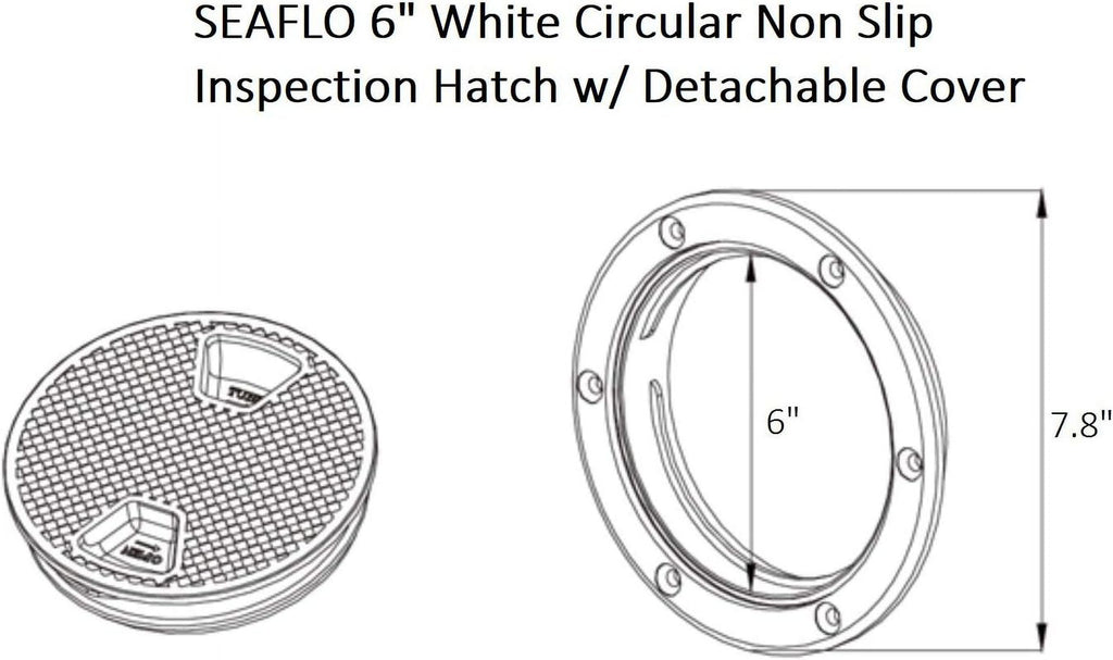 White Circular Non Slip Inspection Hatch Q569785