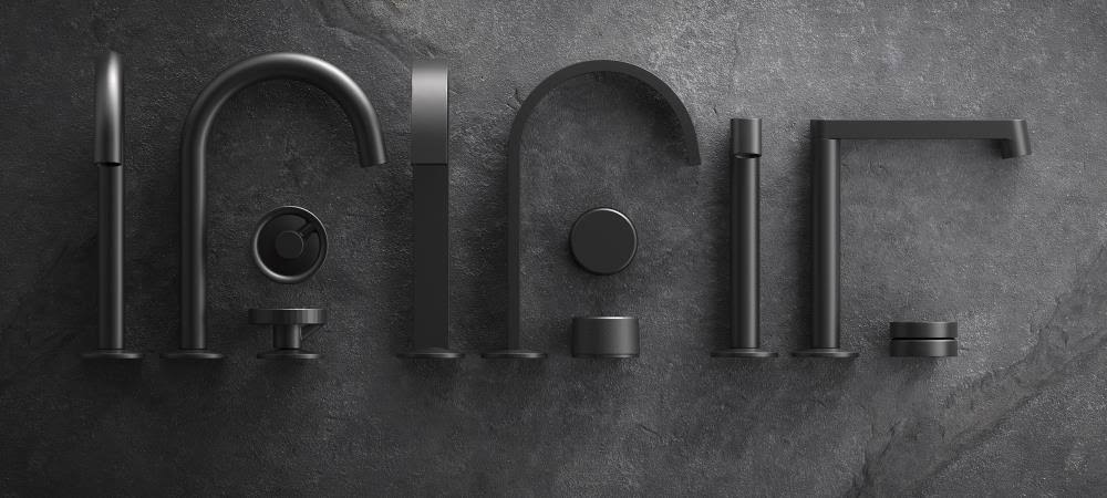 Matte Black Bathroom Sink Handles with Lever Design L769
