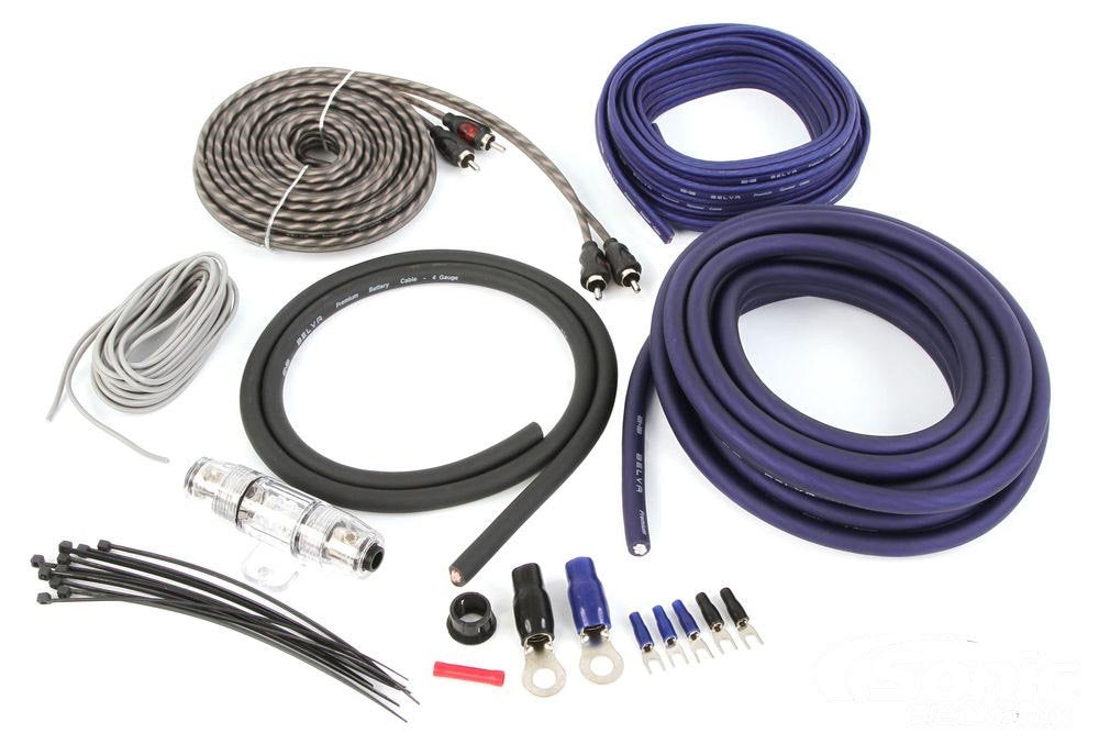1 Farad Capacitor and 4 Gauge Amplifier Kit with 2 Channel RCA Comb Kit (Blue) Pack of 2 E948697