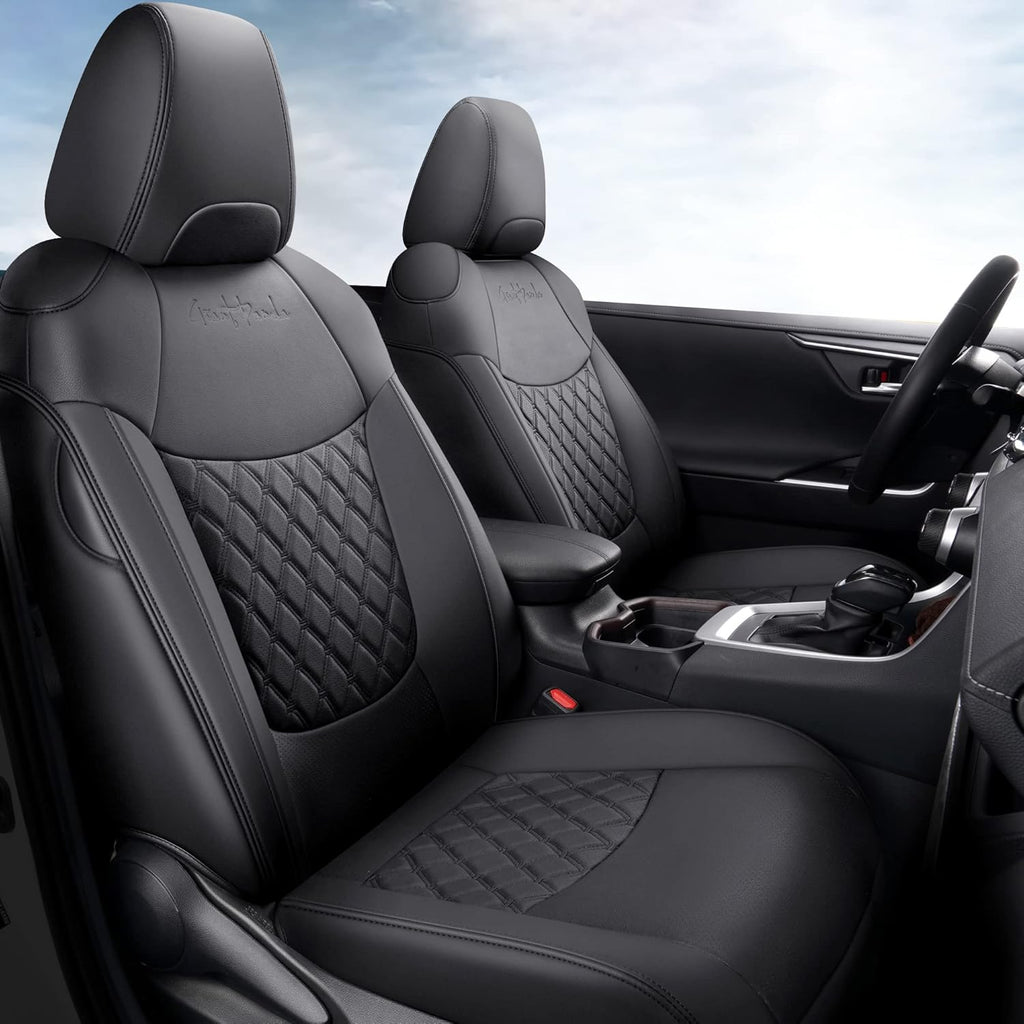 Grey Pu Leather Car Seat Covers Full Set for Toyota RAV4 X7487
