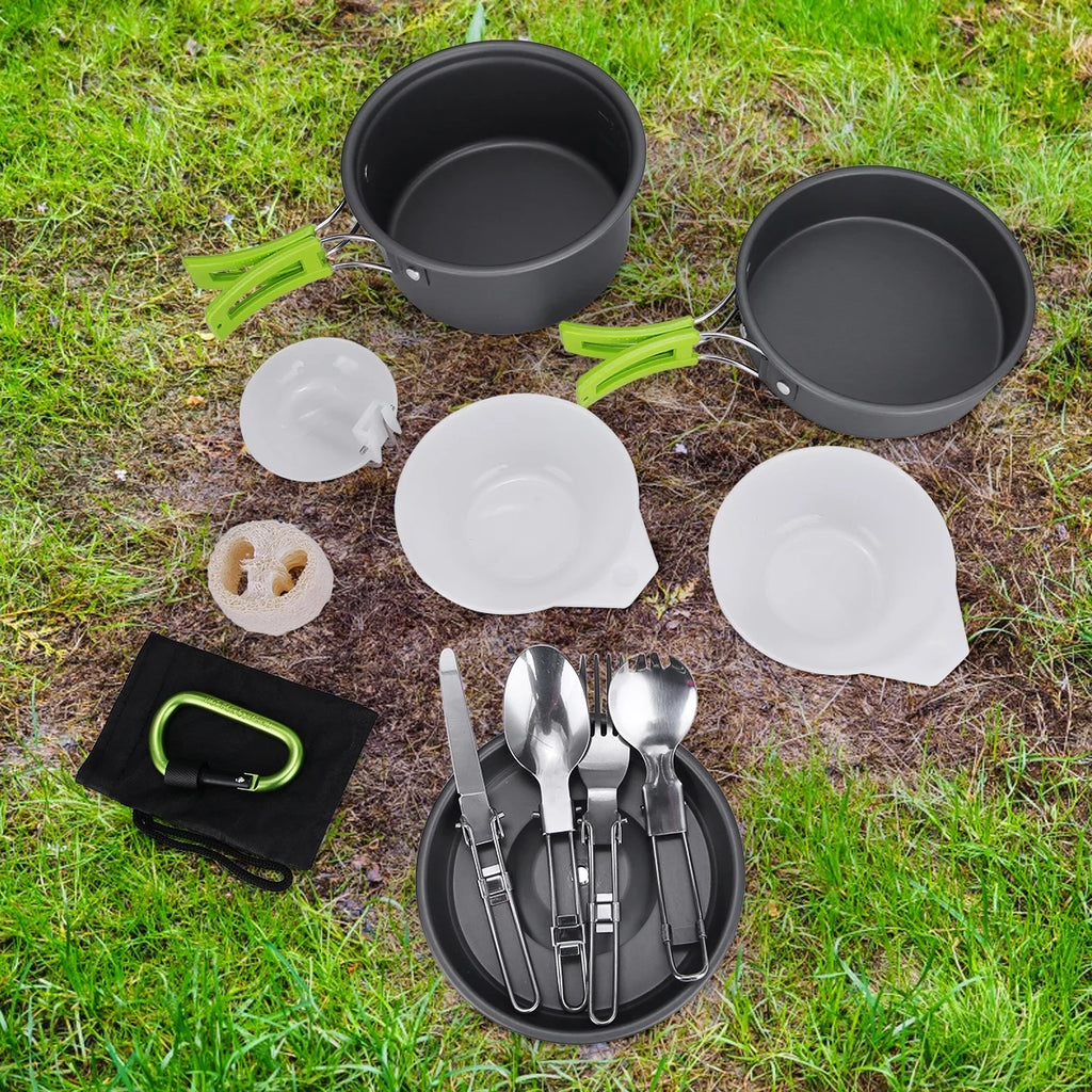 15 Pc Non Stick Camping Cookware Set F859