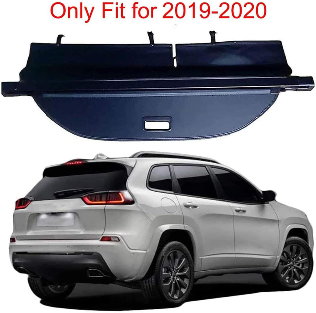 Black Retractable Cargo Cover for Jeep Cherokee V641