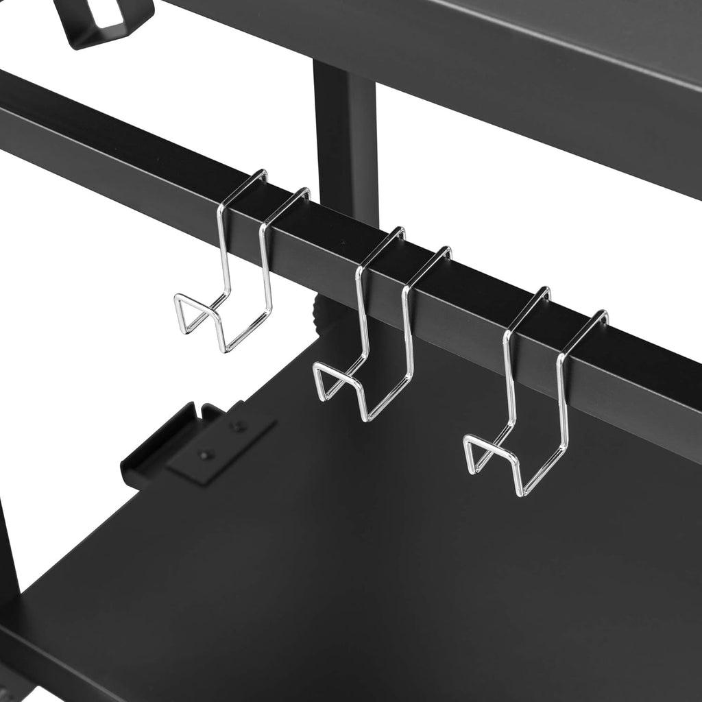 Double-Shelf Steel Dining Cart Table D9924