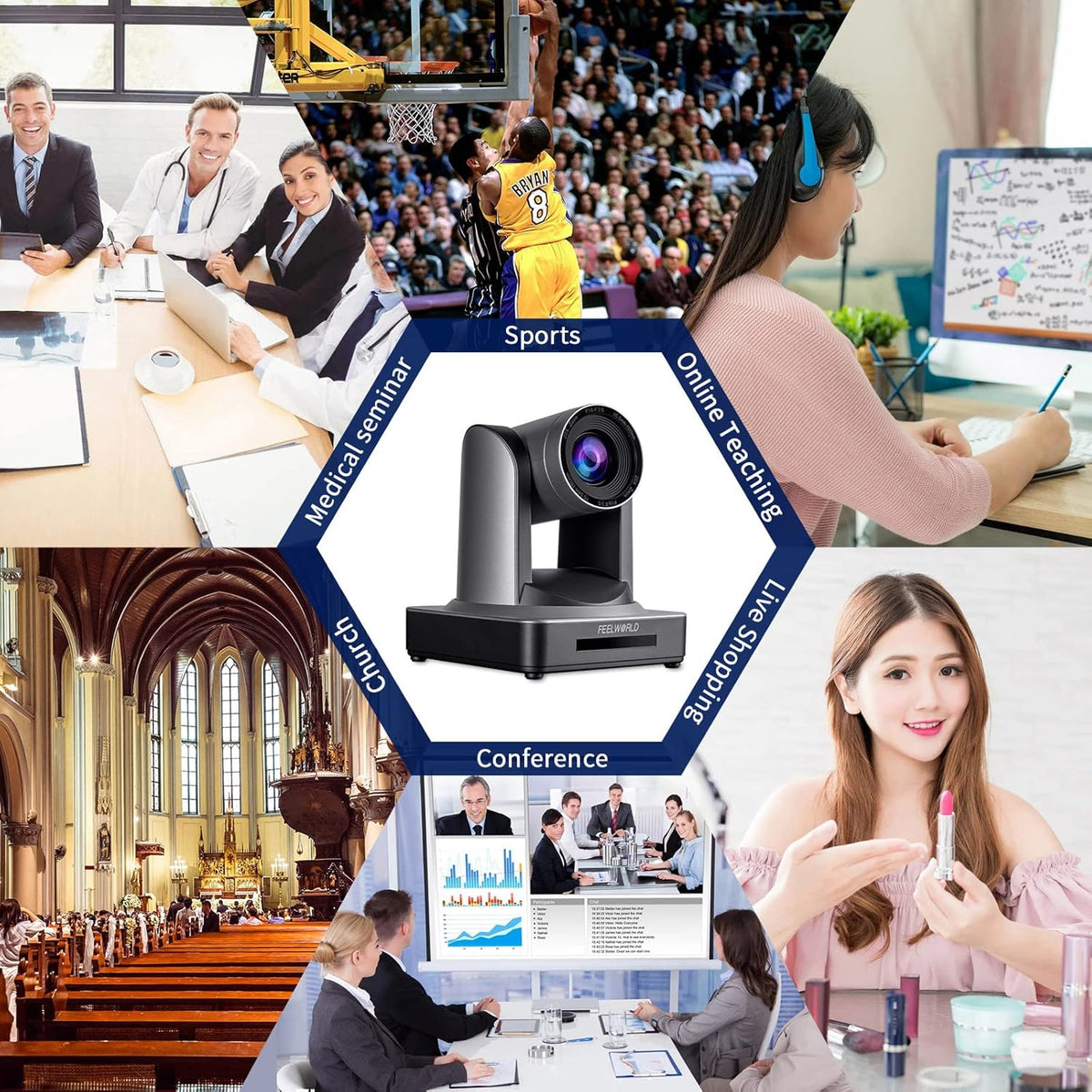 PTZ Camera with 20X Optical Zoom 1080P 60fps PoE K280