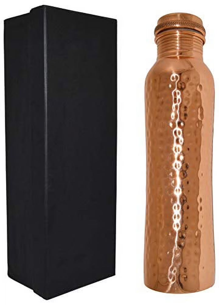 30 Ounce Hammered Copper Water Bottle with Screw-On Cap C695283
