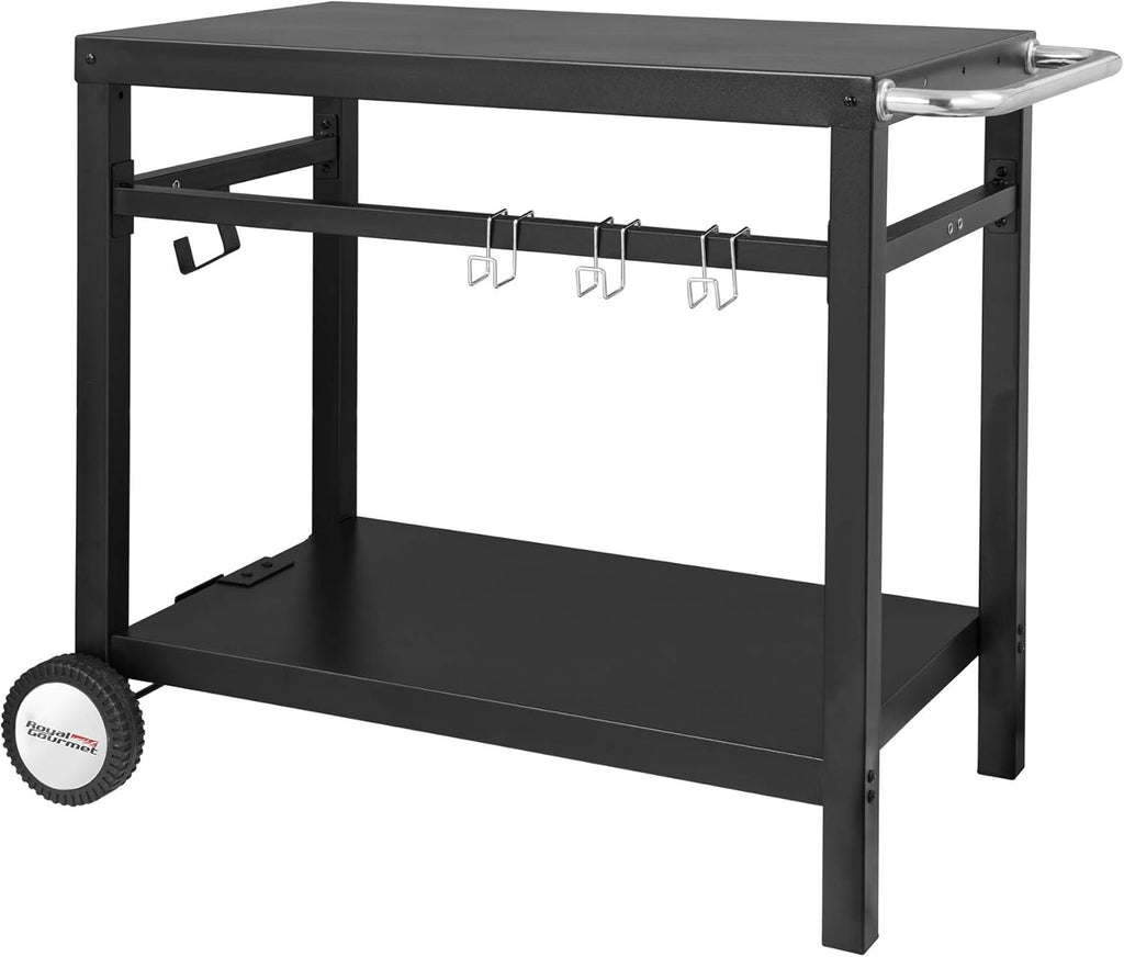 Double-Shelf Steel Dining Cart Table D9924