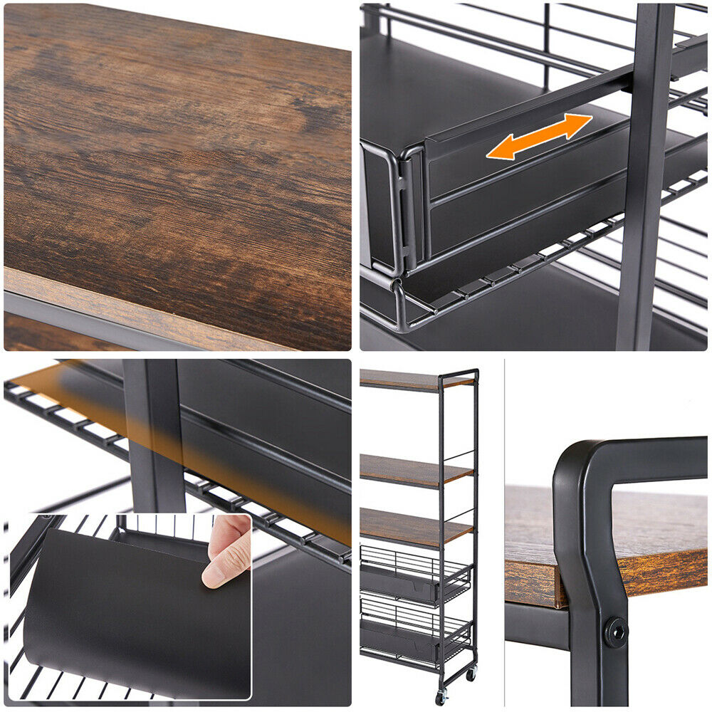 4-Layers Kitchen Storage Rack Microwave Oven Shelf Stand F907