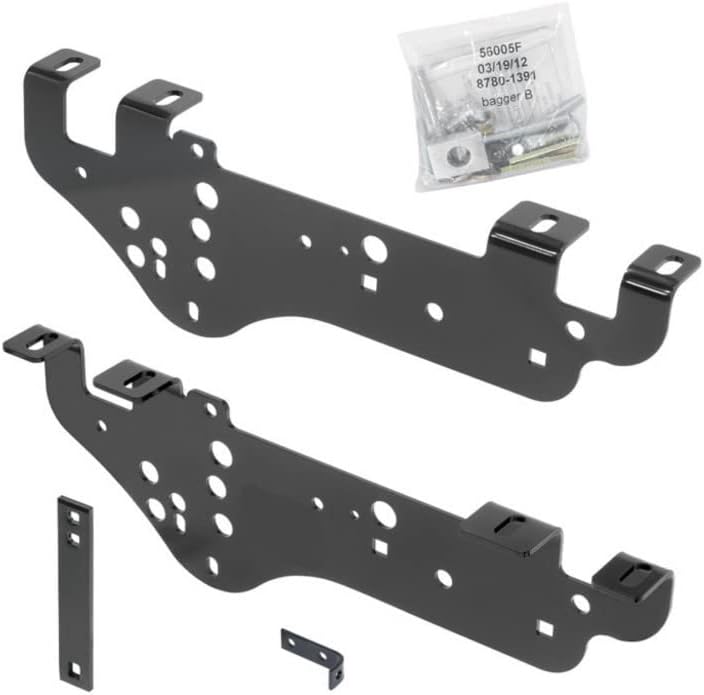 Fifth Wheel Hitch Mounting System Custom Bracket Black Powder Coat T46055