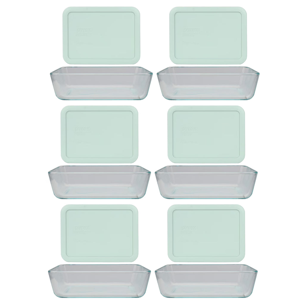 3-Cup Glass Food Storage Dishes with Plastic Lids U78464
